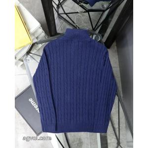 Ralph Lauren胸もと定番戦馬ロゴ刺繍ニットセータージップカーディガンコート