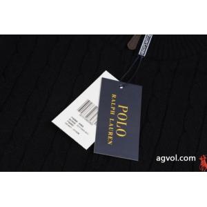 ポロ ラルフローレン Polo Ralph Laurenハーフジッパー麻刺繍ニットクルーネックセーター