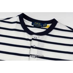 Ralph Lauren 4色スタンドカラー胸開き半袖Tシャツ