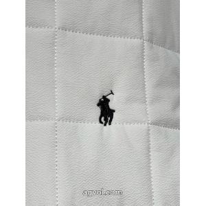 Ralph Laurenポニー刺繍ファスナー開襟薄手チェック綿入れの服