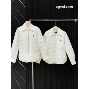 Ralph Laurenポニー刺繍ファスナー開襟薄手チェック綿入れの服