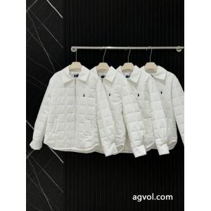 Ralph Laurenポニー刺繍ファスナー開襟薄手チェック綿入れの服