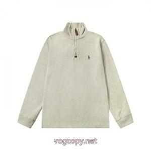 Ralph Laurenラフローレン新作胸元ロゴ刺繍ロゴハーフジップパーカートップス