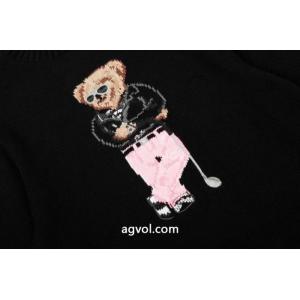 Ralph Lauren重工ベアーゴルフシリーズ秋冬カップルニットクルーネックセーター