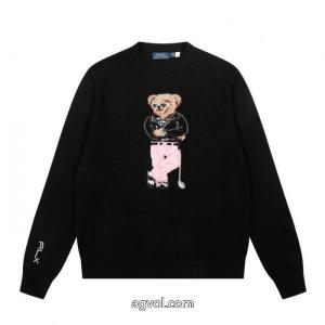 Ralph Lauren重工ベアーゴルフシリーズ秋冬カップルニットクルーネックセーター