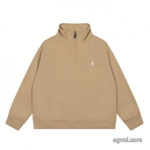 Ralph Lauren定番ポニー刺繍ハーフジッパー開襟POLOパーカー