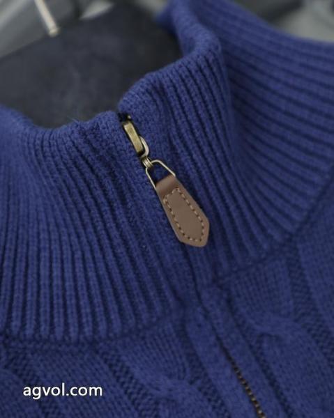 Ralph Lauren胸もと定番戦馬ロゴ刺繍ニットセータージップカーディガンコート 1