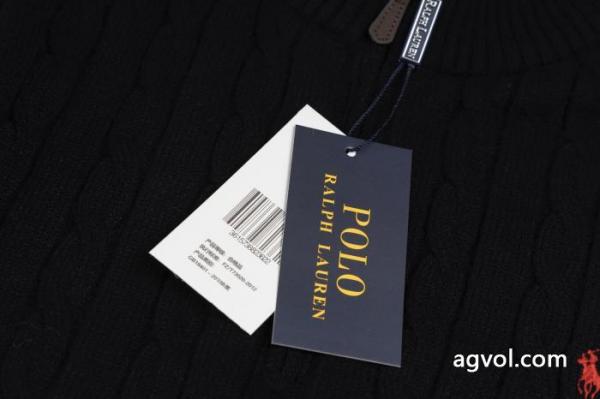 ポロ ラルフローレン Polo Ralph Laurenハーフジッパー麻刺繍ニットクルーネックセーター 1
