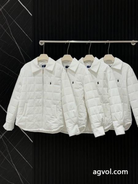 Ralph Laurenポニー刺繍ファスナー開襟薄手チェック綿入れの服 1