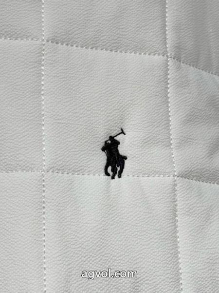 Ralph Laurenポニー刺繍ファスナー開襟薄手チェック綿入れの服 2