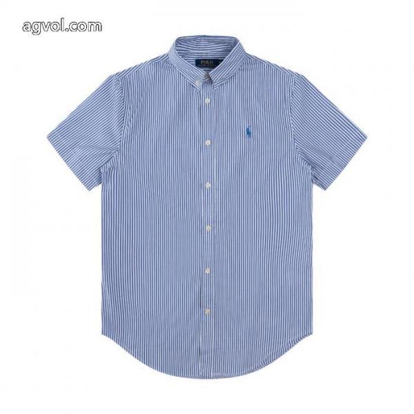 Ralph Laurenポニー刺繍バックル開襟定番カジュアル半袖シャツ 3