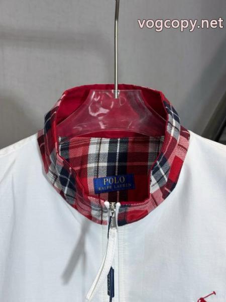 Ralph Lauren-ラフローレンオールドマネー風赤チェックチェックのジッパーコート 1