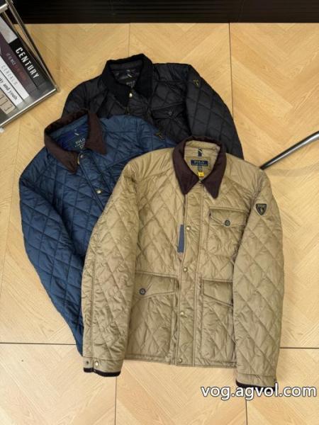 Ralph Lauren定番のオールドマネー風スタッズ菱格レトロコットンジャケット 0 