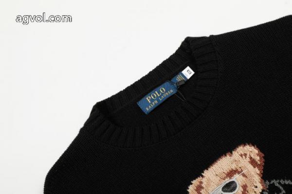 Ralph Lauren重工ベアーゴルフシリーズ秋冬カップルニットクルーネックセーター 3