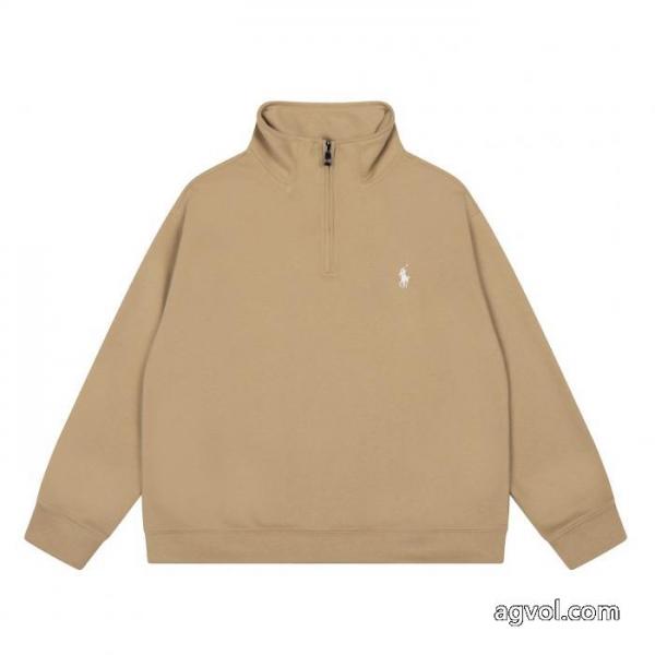 Ralph Lauren定番ポニー刺繍ハーフジッパー開襟POLOパーカー 2