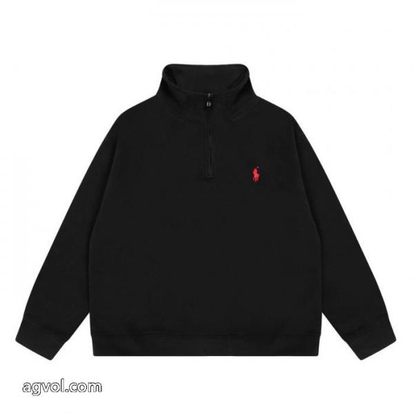 Ralph Lauren定番ポニー刺繍ハーフジッパー開襟POLOパーカー 3