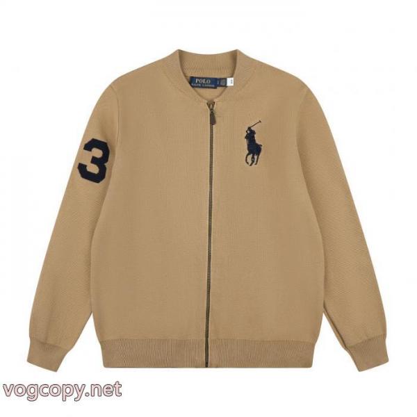 ラフローレンRalph Laurenダマスク刺繍袖ジャカードロゴフルジップニットセータージャケット 2