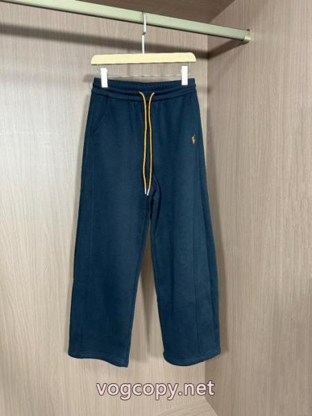Ralph Lauren-ラフローレン刺繍奥粒絨毯厚手曲げ刀ワイドパンツ男女同型 1